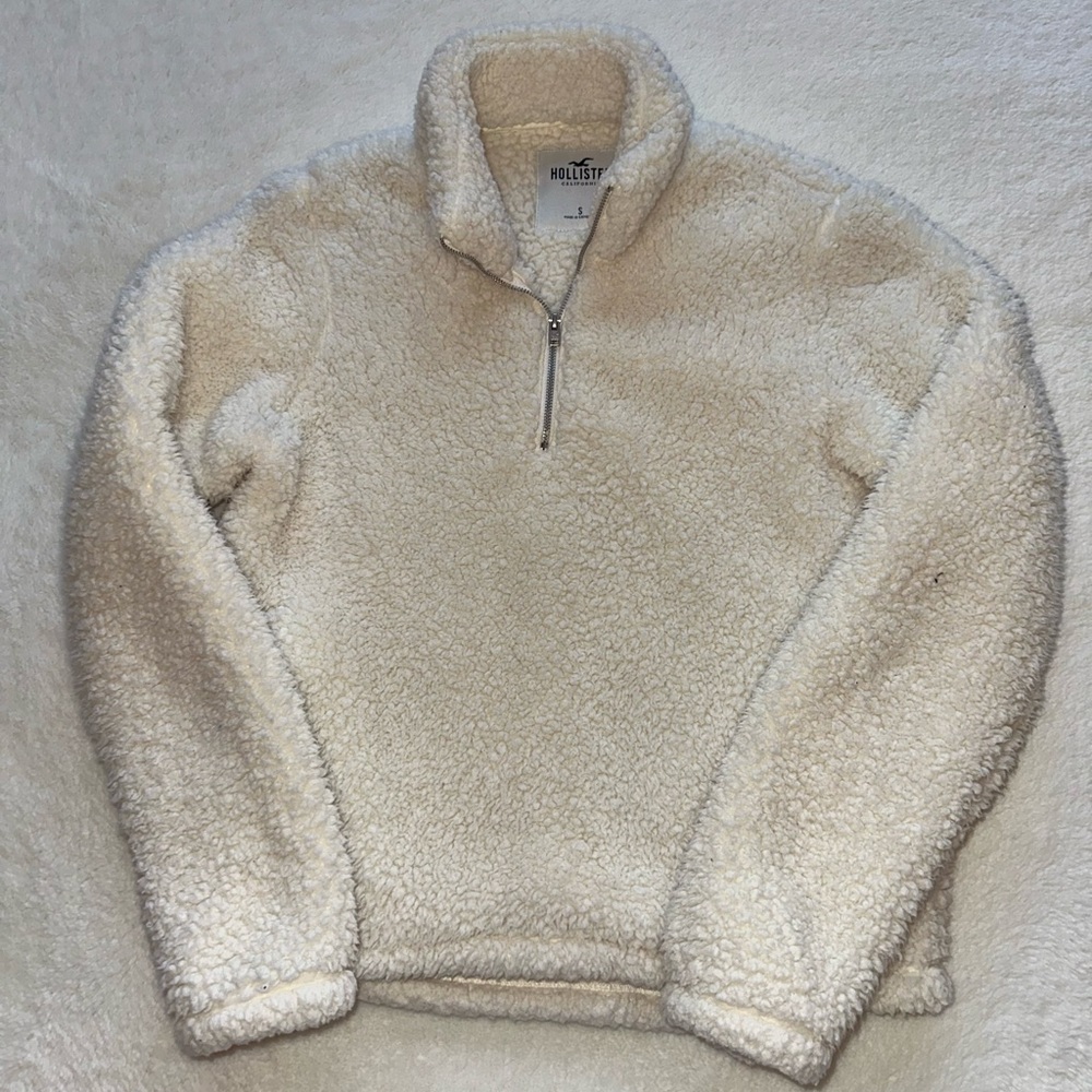 White Teddy Bear Fuzzy Sweatshirt